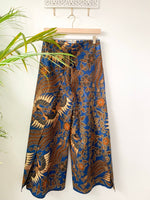 Royal Blue Batik Wrap Around Trousers