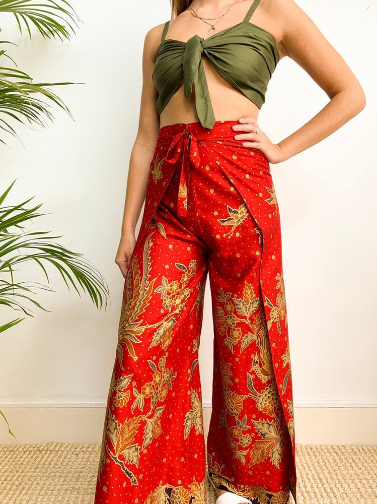 High Waisted Wide Leg Trousers, Wrap Around Trousers, Wear The World