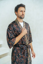 Men's Kimono Robe | Men's Black Robe | Wear the World
