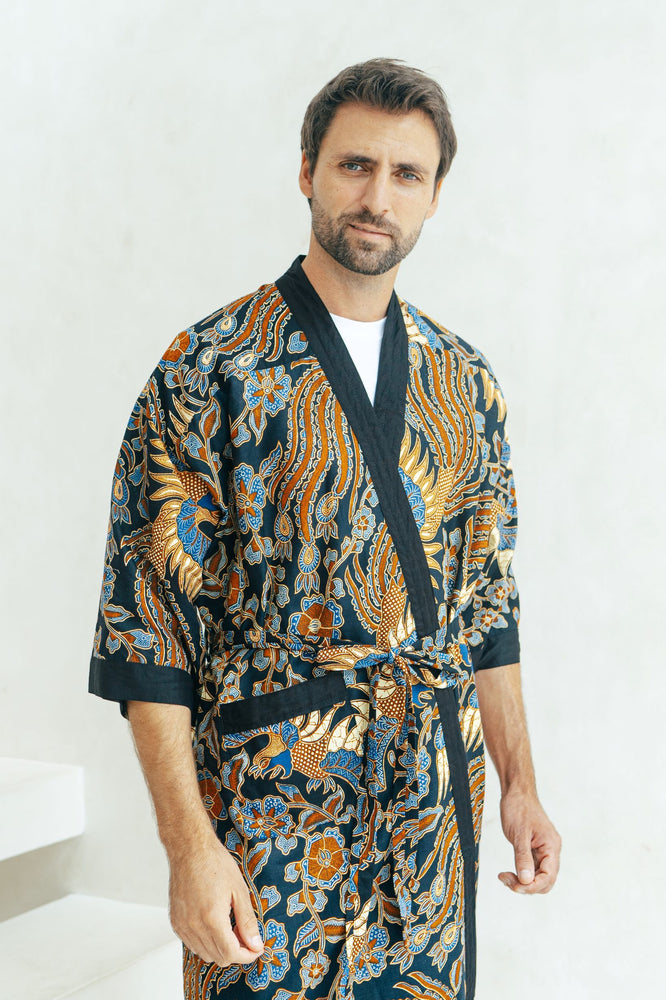 Men's Kimono Robe, Unisex Kimono Jacket Robe, Wear The World
