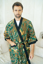 Men's Luxury Robe, Men's Kimono Jacket Robe, Wear The World