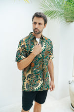 Long Sleeve Button Down Shirt, Men's Batik Shirts, Wear The World