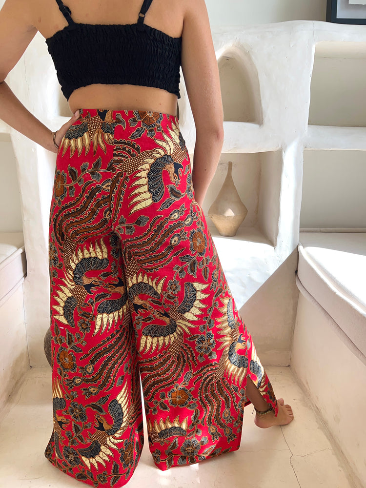 High-Waisted Wide-Leg Pants, Wrap Around Trousers, Wear The World