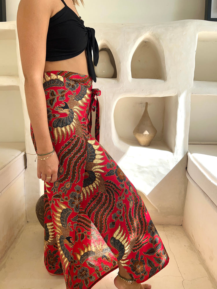 High-Waisted Wide-Leg Pants, Wrap Around Trousers, Wear The World